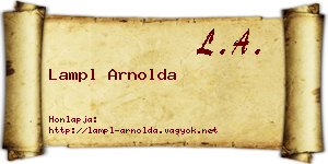 Lampl Arnolda névjegykártya